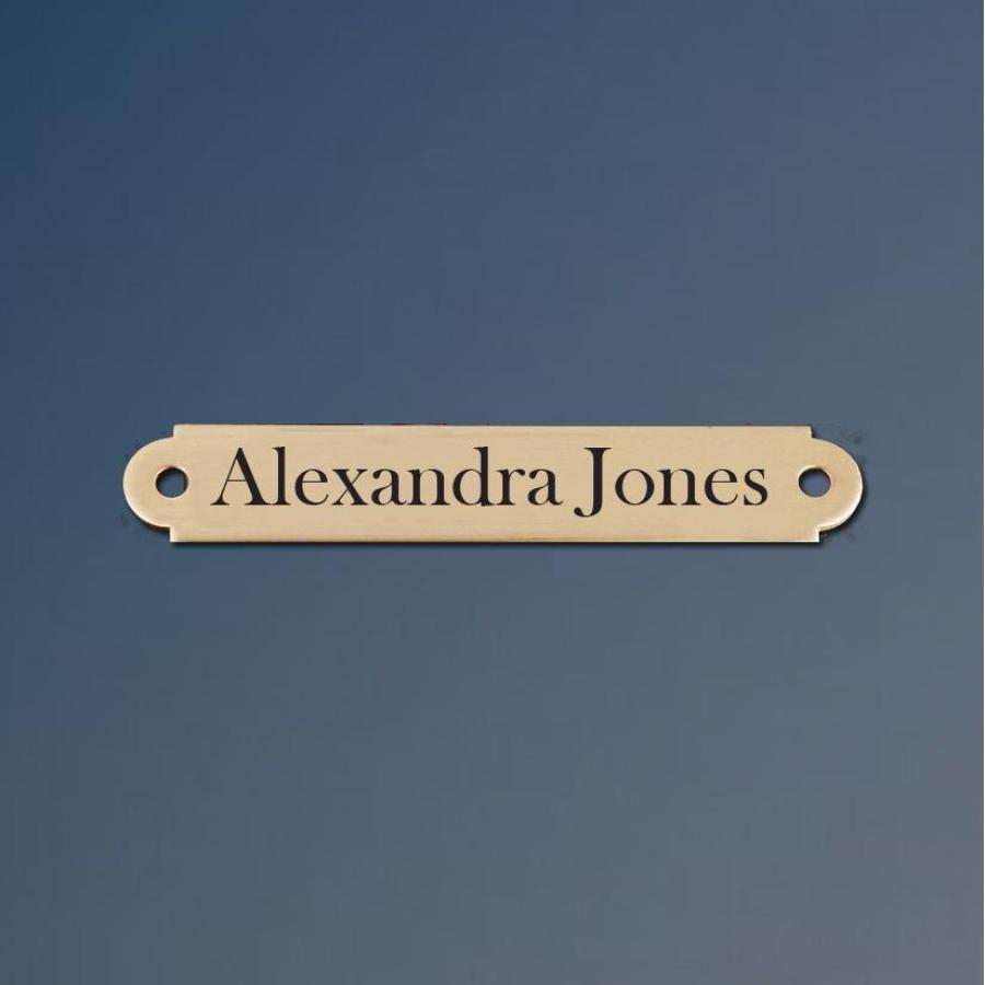Engraved Brass Bridle Nameplate