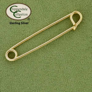 Safety Pin Style Pin gold filled sterling silver equestrian pin.