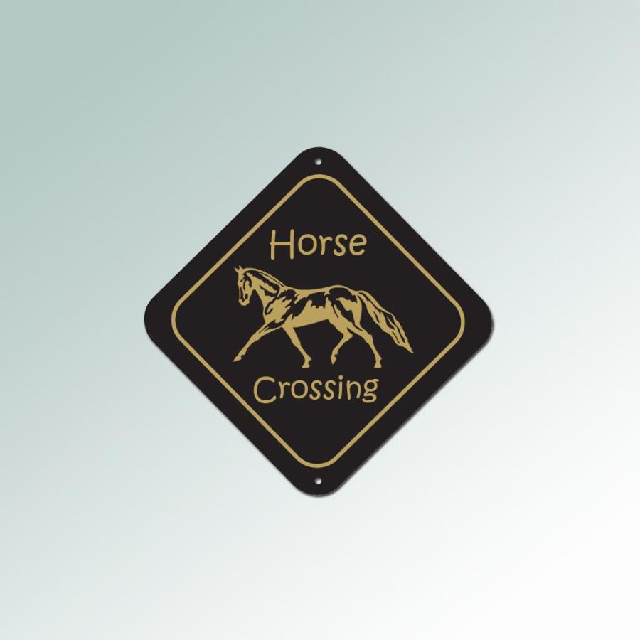 Plastic Diamond Sign - Horse Design