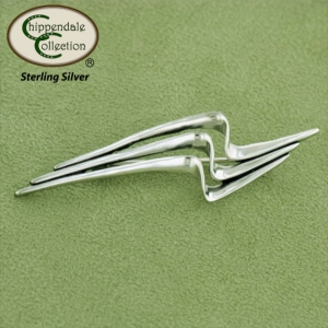 Art Nouveau sterling silver equestrian pin. Quality horse jewelry pin.