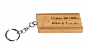 Custom Engraved Bamboo Flash Drive - Horse Design 2