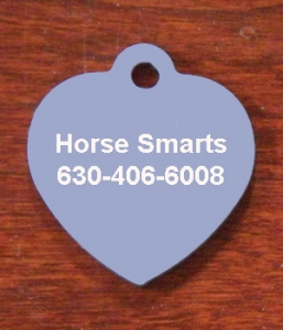 Laser Engraved Aluminum Heart Shaped Dog ID Tag
