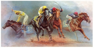 Battle For The 1989 Triple Crown - Canvas