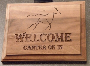 Genuine Walnut Sign - Horse Design 2