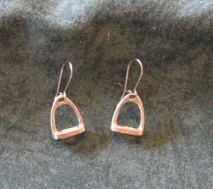 English Stirrup Pewter Earrings