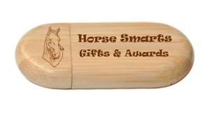 Bamboo Flash Drive - Horse Design