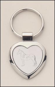 4 key chain styles to choose from in our polished silver custom engraved horse design key chain.