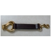 Leather hoof pick fob with snap end and engraved brass horse design nameplate. Makes a great horse show award.