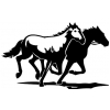 Running Horses Vinyl Decal