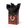 Festive Plaid Horseshoe Cub Gift Bag