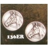 Horse Head Button Earrings