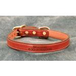 Saddle Stitched Leather Engraved Dog Collar