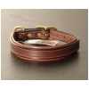 Padded Leather Dog Collar - Havana/Oakbark