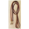 Deluxe Raised Leather Dog Leash - Havana.