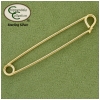 Large Safety Pin Style Pin gold filled sterling silver equestrian pin.