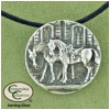 Vintage Horse Medallion Necklace - Horse Jewelry