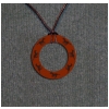 Circle of Horses Leather Engraved Charm Necklace - Equestrian Jewelry
