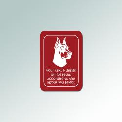 Plastic Rectangle Sign - Doberman Design