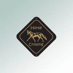 Plastic Diamond Sign - Horse Design