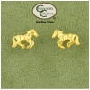 Cantering Horse Post Earrings - Gold