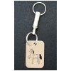 Engraved Silver Key Chain - Horse Design