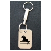 Engraved Silver Key Chain - Horse Design 2