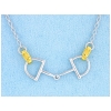 Equestrian jewelry D Ring Bit necklace made out of sterling silver. This quality piece of equestrian horse jewelry would make a great addition to your horse jewelry collection.
