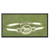 Trotting Horse Oval Bangle Bracelet - Equestrian Jewelry