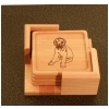 Maple Coasters & Holder - Working Dog Design