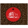 Circle Charm Necklace - Bulldog Design