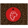 Circle Charm Necklace - Golden Retriever Design