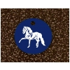 Colorful circle charm necklace with engraved Horse Design 3 of your choice. Equestrian Jewelry