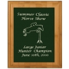 Bamboo Plaque & Plate - Engraved Horse Design