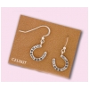 Horseshoe Dangle Earrings - Black. Equestrian horse jewelry fashion earrings.