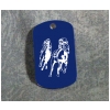 Custom Engraved Dog Tag Key Chain - Horse Design