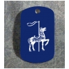 Custom Engraved Dog Tag Key Chain - Horse Design 7