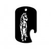 GI dog tag bottle opener key chain with personalized text and custom engraved horse design 4.