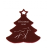 Engraved Aluminum Christmas Tree Ornament - Horse Design 2