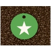 Round Aluminum Bridle Engraved Disc - Star Design