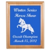Engraved Alder Plaque & Plate - Horse Design 4