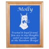 Engraved Pet Memorial Alder Plaque & Plate - Doberman Design