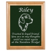 Custom Engraved Pet Memorial Alder Plaque & Plate - Golden Retriever Design