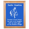 Custom Engraved Pet Memorial Alder Plaque & Plate - Horse Design 4