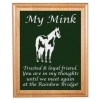 Custom Engraved Pet Memorial Alder Plaque & Plate - Horse Design 5