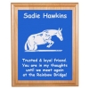 Custom Engraved Pet Memorial Alder Plaque & Plate - Horse Design 6