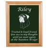 Pet Memorial Alder Plaque & Plate with Working Dog Design