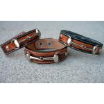 Shinny silver snaffle bit leather cuff bracelet.