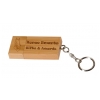 SQ Bamboo Key Chain Flash Drive - Horse Design