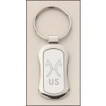 Silver Engraved Key Ring - Breed Logo