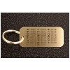 Rectangular Key Chain - Thoroughbred Tattoo Age Chart